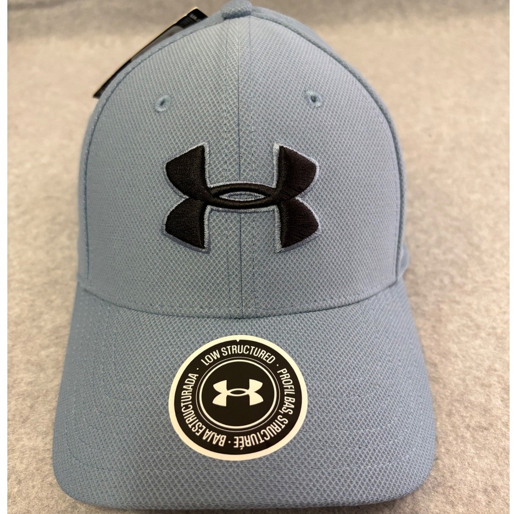 Under Armour Mens Blitzing 3.0 Low Structured Stretch Fit Hat Blue Black L/XL
